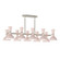 Clare Ten Light Chandelier in Polished Nickel w/Rose Water Painted (165|RW21RW)
