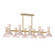 Clare Ten Light Chandelier in Modern Brass w/Rose Water Painted (165|RW20RW)