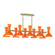 Clare Ten Light Chandelier in Modern Brass w/Pumpkin Painted (165|PM20PM)