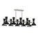 Clare Ten Light Chandelier in Polished Nickel w/Obsidian Painted (165|OS21OS)