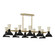 Clare Ten Light Chandelier in Modern Brass w/Obsidian, Bone Painted (165|OS20BN)