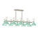 Clare Ten Light Chandelier in Polished Nickel w/Mint, Lily Painted (165|MN21LY)