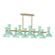 Clare Ten Light Chandelier in Modern Brass w/Mint Painted (165|MN20MN)