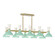Clare Ten Light Chandelier in Modern Brass w/Mint, Lily Painted (165|MN20LY)