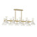 Clare Ten Light Chandelier in Modern Brass w/Lily Painted (165|LY20LY)
