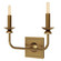 William Two Light Wall Sconce in Lacquered Burnished Brass (165|274)