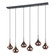Almoster Six Light Pendant in Black, Copper Smoked (217|390441A)