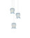 Polpo Three Light Pendant in Blue/Silver (142|9000-1412)
