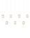 Polpo Seven Light Pendant in White/Silver (142|9000-1410)