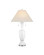 Classico Two Light Table Lamp in White/Clear/Polished Nickel (142|6000-1066)