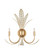Foliatura Two Light Wall Sconce in Antique Brass/Off-White (142|5000-0301)