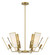 Ricochet Six Light Chandelier in Soft Brass (7|2676-695)