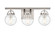 Downtown Urban Three Light Bath Vanity in Satin Nickel (405|416-3W-SN-G204-6)