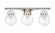 Downtown Urban Three Light Bath Vanity in Polished Nickel (405|416-3W-PN-G204-6)