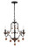 Colonial Charm Three Light Chandelier in Old World Bronze w/Walnut (7|2663-723)