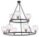 Winsley Nine Light Chandelier in Coal w/Stained Brass (7|2439-878)