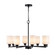 Kai Eight Light Chandelier in Black / Frosted (110|72028 BK-FR)