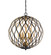 Gilded Glam Five Light Pendant in Sand Coal w/Painted And Plated Honey Gold (7|2405-680)