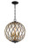 Gilded Glam Four Light Pendant in Sand Coal w/Painted And Plated Honey Gold (7|2404-680)