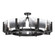 Aenon Eight Light Semi-Flush Mount in Matte Black (62|3164-8SF BLK-SWG)