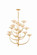 Pluro LED Chandelier in Vintage Gold Leaf (68|589-46-VGL)