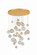 Istanbul LED Chandelier in Vintage Gold Leaf (68|571-40-VGL)