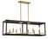 UNION ESTATES Eight Light Island Pendant in Coal And Soft Brass (7|2118-726)