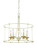 Westchester County Five Light Chandelier in Farmhouse White w/Gilded Gold Leaf (7|1047-701)