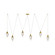 Berkley LED Chandelier in Clear/Antique Brass (314|DLC60)