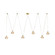 Noble LED Chandelier in Clear/Antique Brass (314|DLC57)