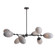Celeste Nine Light Chandelier in Glacier Swirl/English Bronze (314|DLC48)