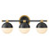 Bowie LED Vanity in Lacquered Brass (13|54563LCB-BK)