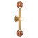 Reese LED Vanity Light in Vintage Brass/Amber Glass (347|WS32823-VB/AM)