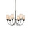 Macklin Six Light Chandelier in Oil Rubbed Bronze / White (142|9000-1492)
