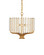 Faraday Three Light Chandelier in Brushed Brass / Clear (142|9000-1484)