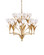 Glazen LED Chandelier in Polished Antique Brass / White (142|9000-1475)