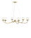 Wexler LED Chandelier in Polished Antique Brass / Clear (142|9000-1472)