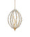 Leda Nine Light Chandelier in Antique Gold Leaf / Antique Gold / White (142|9000-1438)
