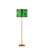 Daze Two Light Floor Lamp in Green / Antique Brass (142|8000-0190)