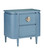 Briallen Nightstand in Lacquered Blue Linen / Polished Nickel (142|3000-0342)