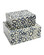 Ovoid Box Set of 2 in White / Blue (142|1200-1134)