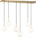 Sorelle Six Light Linear Chandelier in Estate Brass (454|SCRJLS208EBSOEG)