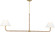 Fiona Two Light Linear Chandelier in Gild (454|SCCHCLS114GDNAWWL)