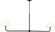 Fiona Two Light Linear Chandelier in Aged Iron (454|SCCHCLS114AIBAWWL)