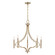 Woodlawn Five Light Chandelier in Noble Brass (51|1-5999-5-127)