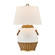 Penelope One Light Table Lamp in White and Rattan (51|11-CD29)