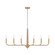 Cannon Six Light Chandelier in Warm Brass/Rope (51|1-1827-6-320)