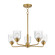 Acadia Five Light Chandelier in Natural Aged Brass (16|12266CDNAB)