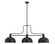 Melange Three Light Billiard in Matte Black (224|725-3MB-D12MB)