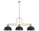 Melange Three Light Billiard in Heritage Brass (224|725-3HBR-D12MB+HBR)